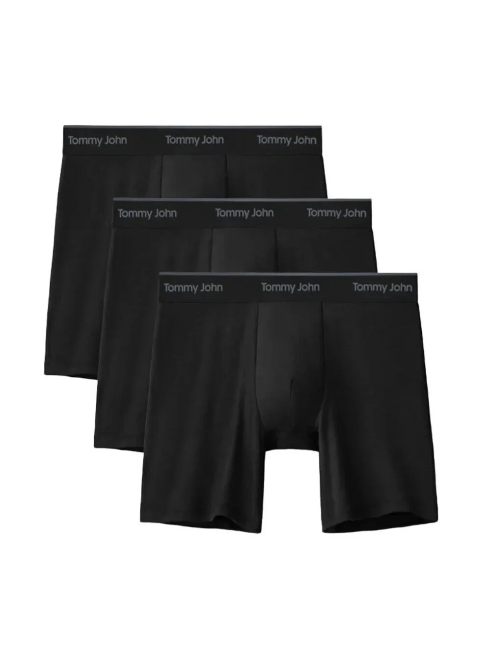 Tommy John Men's S Essential Modal Boxer Briefs 3-Pack Black Premium H1992